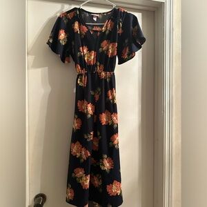 Flutter Sleeve Short Woven Maternity Dress - Isabel Maternity by Ingrid & Isabel